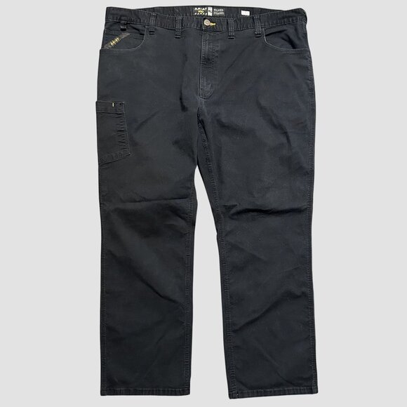 Ariat Other - Ariat 46x32 Rebar M4 Pants DuraStretch Tough Double Front Straight Leg Black